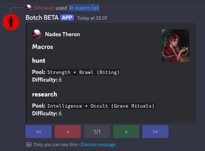 Botch: /macro list