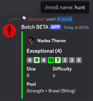 Botch: /mroll