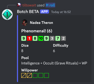 Botch: Willpower roll